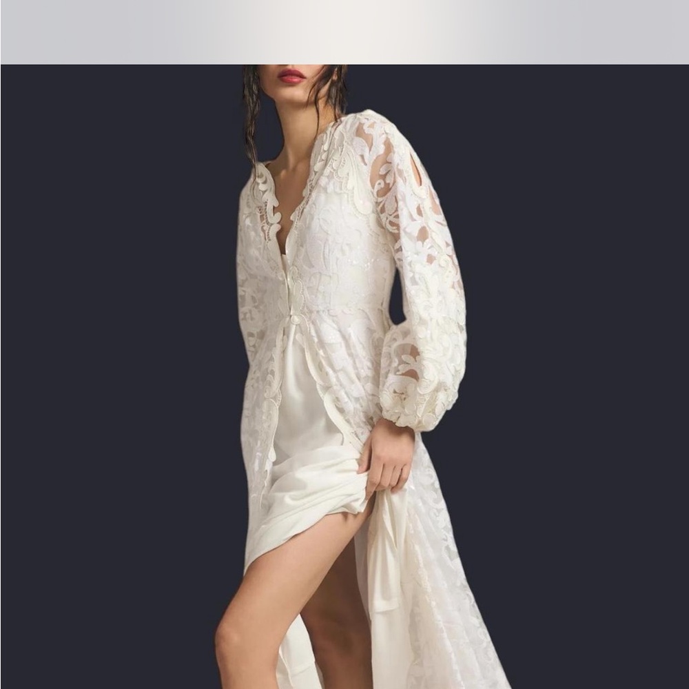 Anthropologie White Maxi Dress
